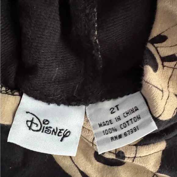 Disney Mickey Mouse Black and Cream Hoodie - Picture 2 of 2